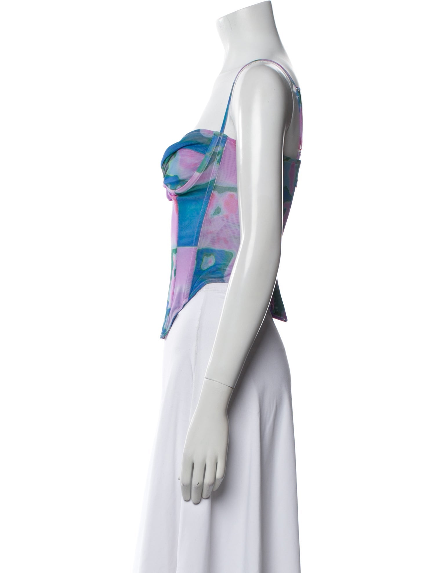 Miaou Printed Square Neckline Crop Top w/ Tags