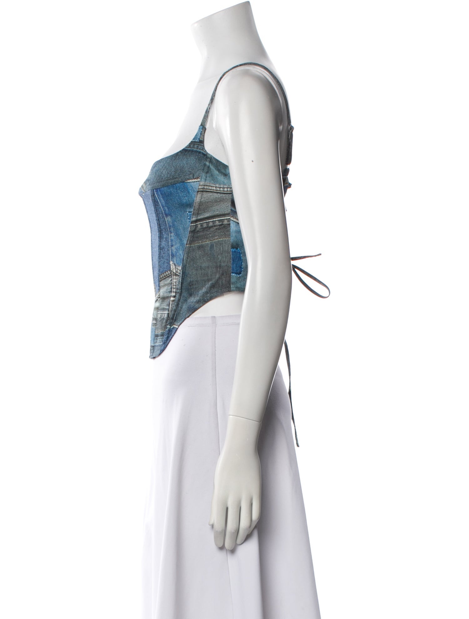 Miaou Printed Square Neckline Top