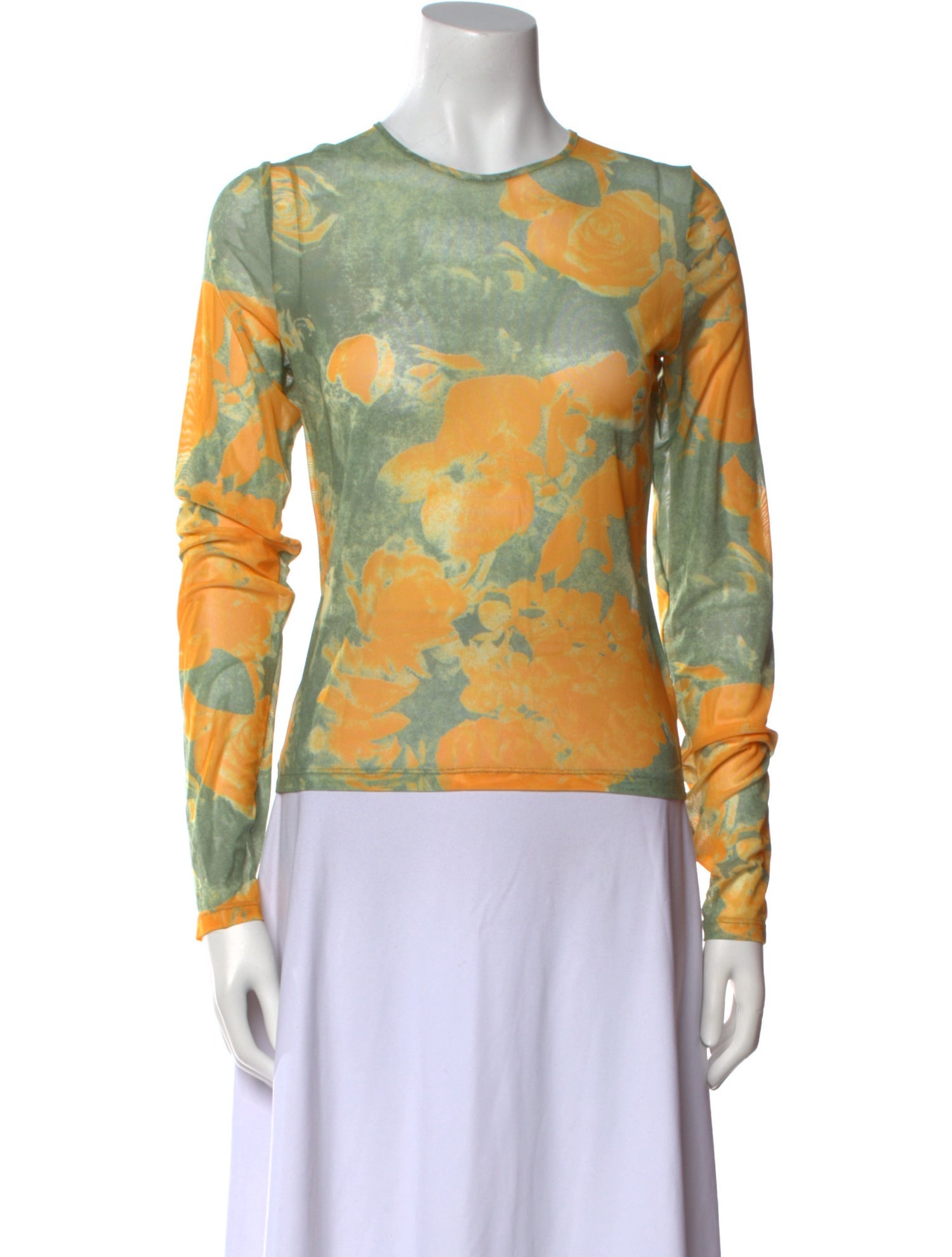 Miaou Floral Print Crew Neck Sweatshirt