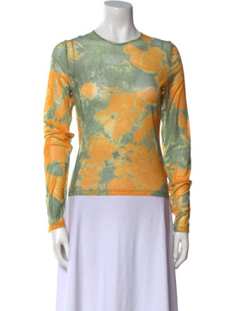 Miaou Floral Print Crew Neck Sweatshirt