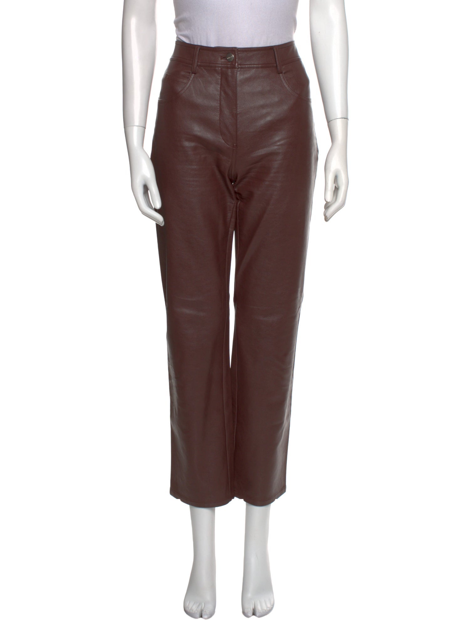 Miaou Faux Leather Straight Leg Pants