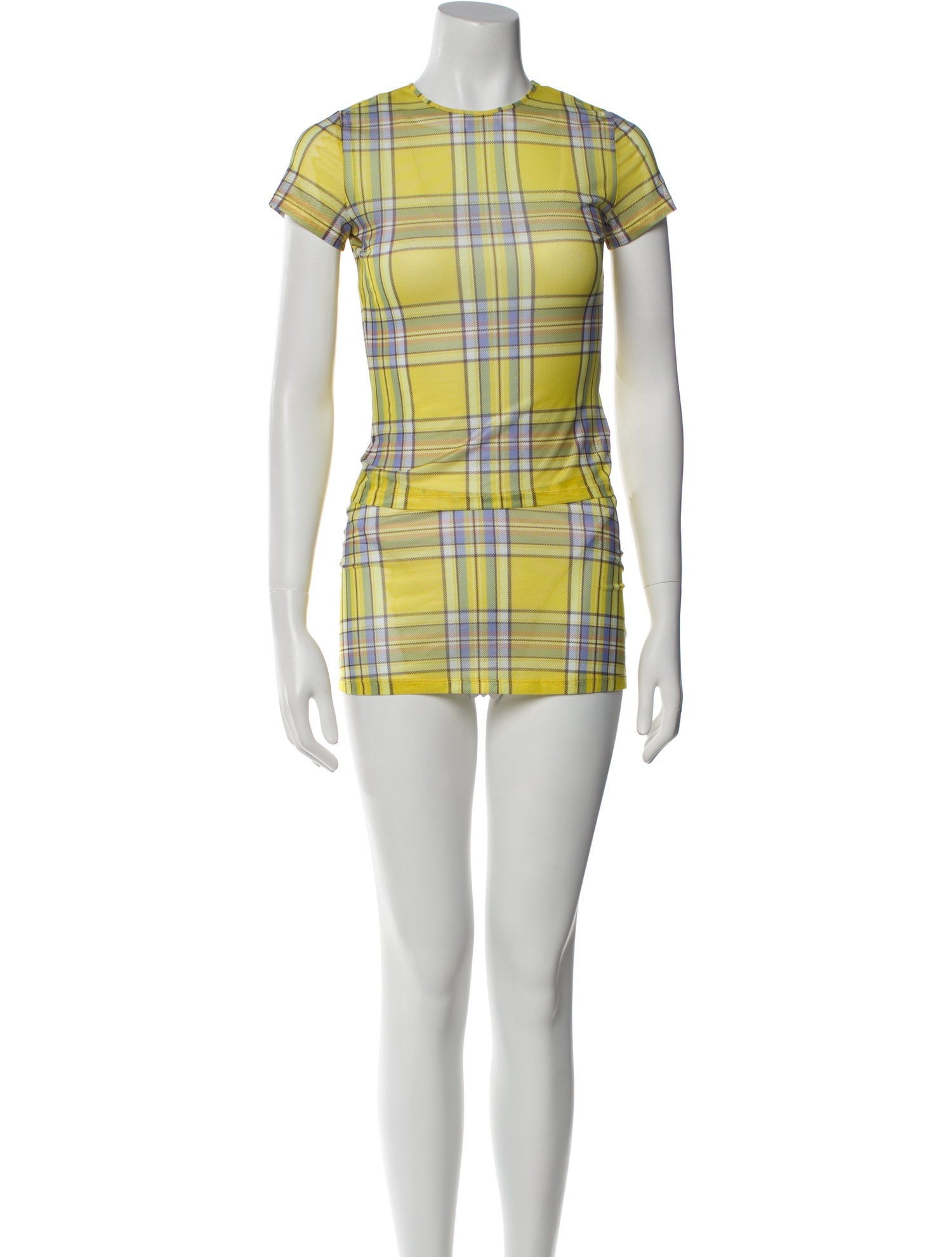 Miaou Plaid Print Skirt Set