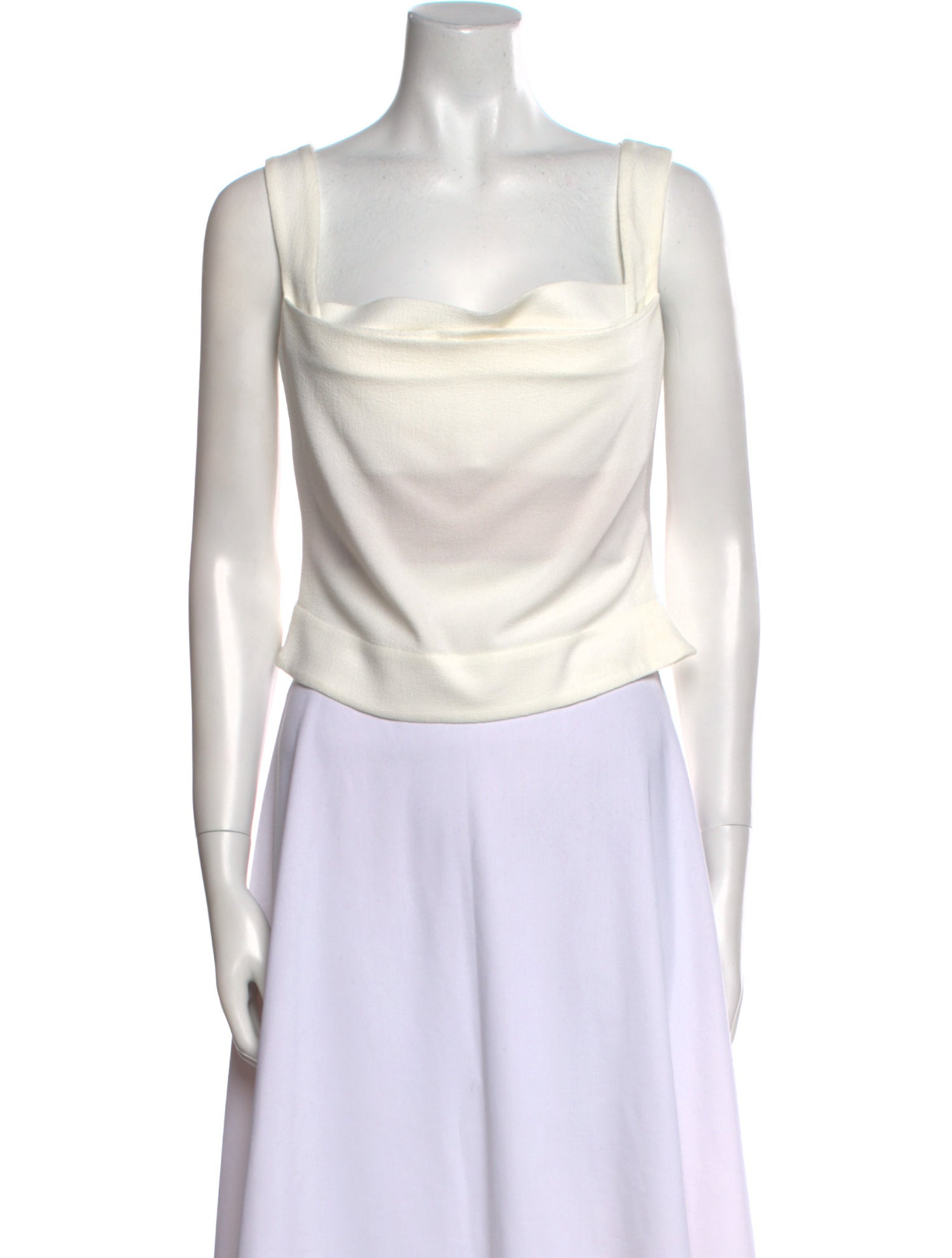 Miaou Cowl Neck Sleeveless Crop Top