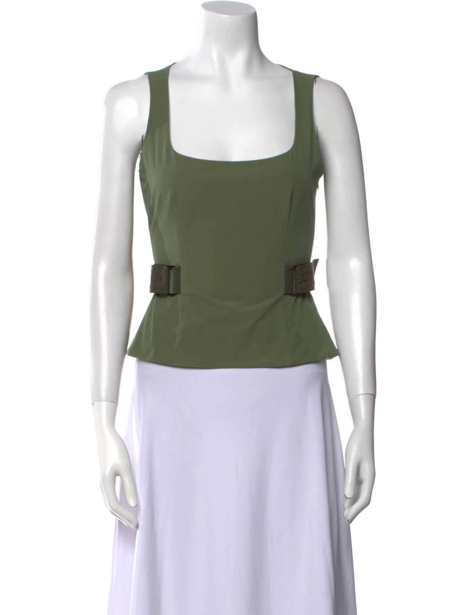 Miaou Square Neckline Sleeveless Crop Top