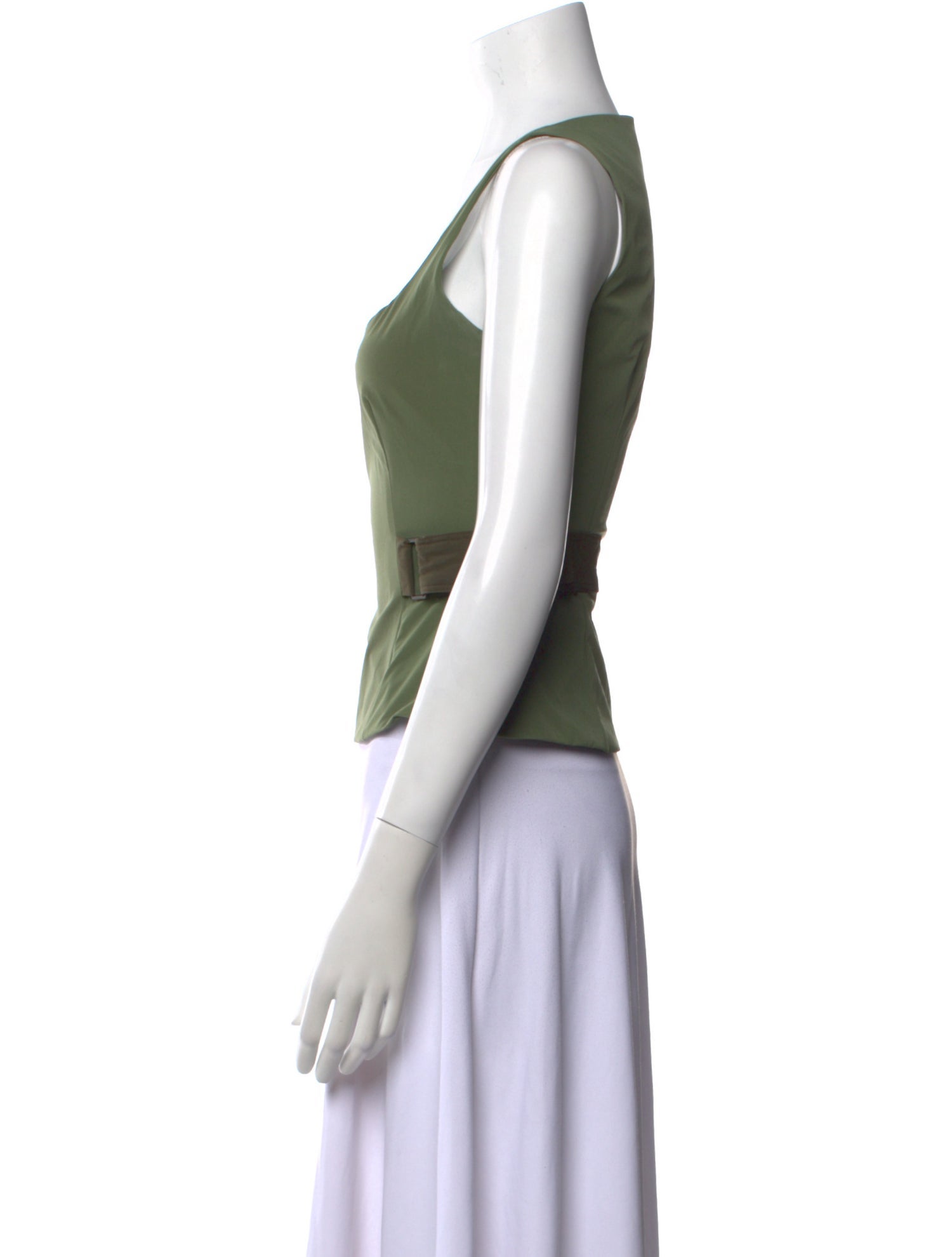 Miaou Square Neckline Sleeveless Crop Top