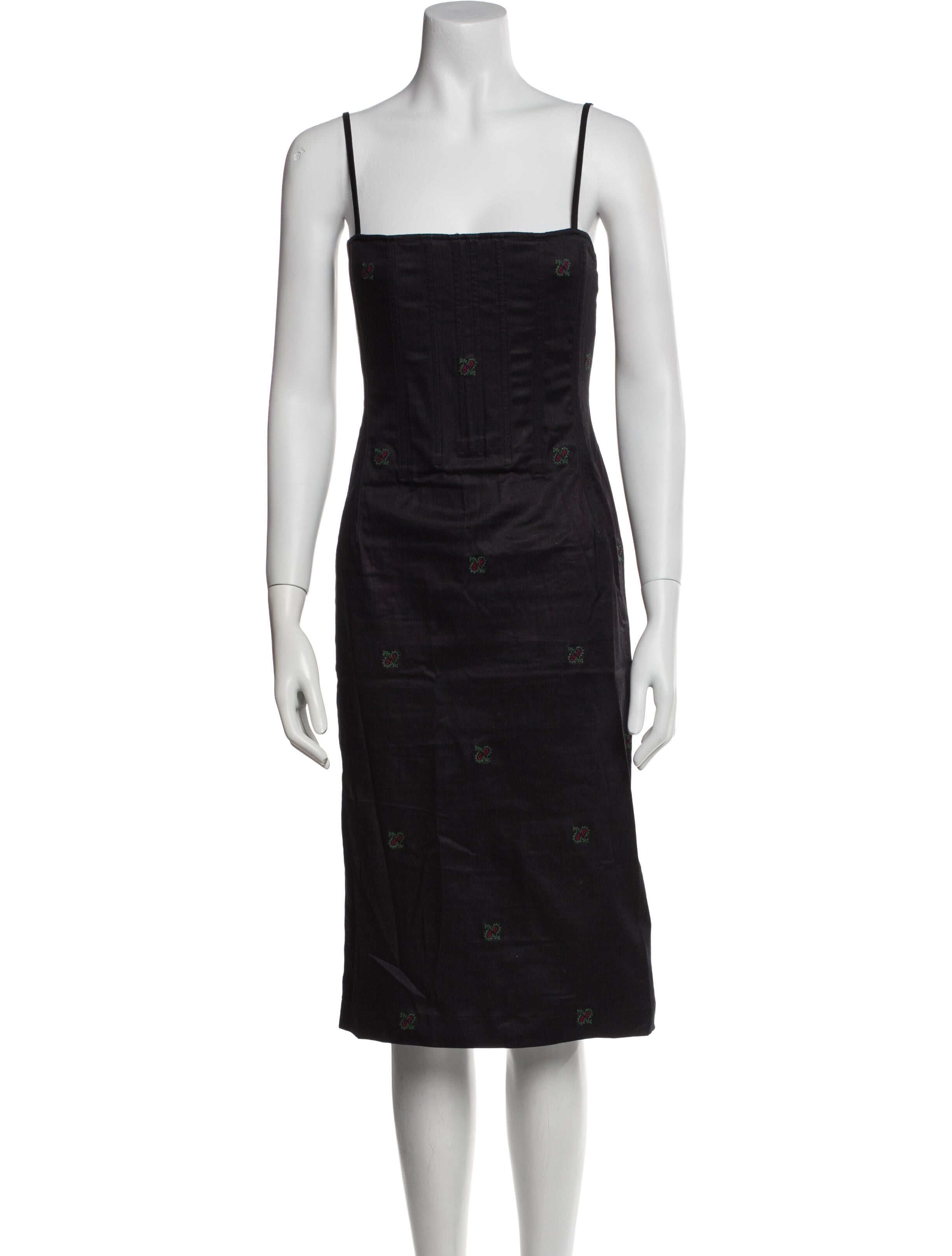 Miaou Square Neckline Midi Length Dress