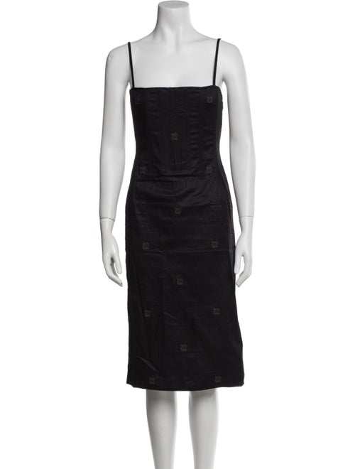 Miaou Square Neckline Midi Length Dress