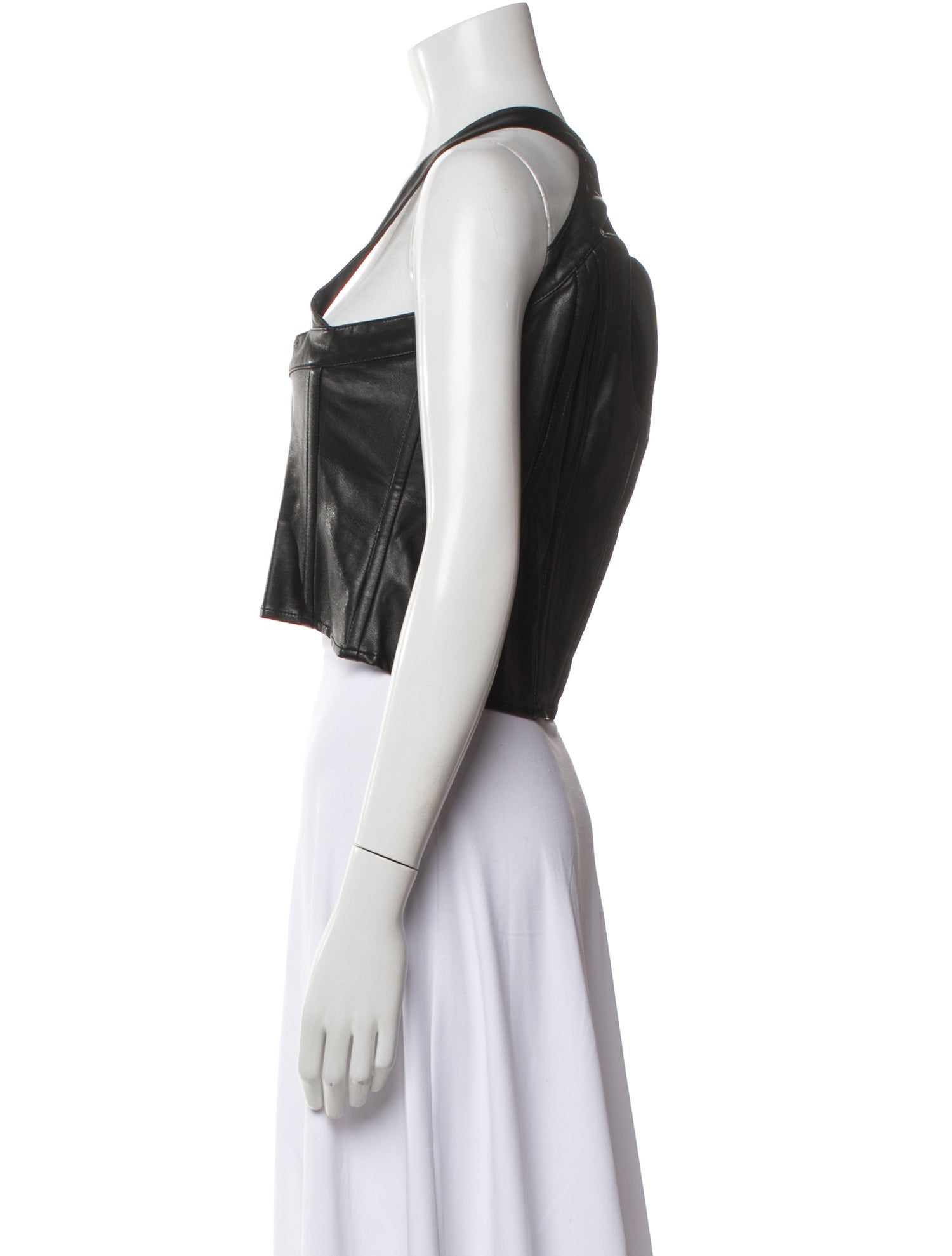 Miaou Square Neckline Sleeveless Crop Top