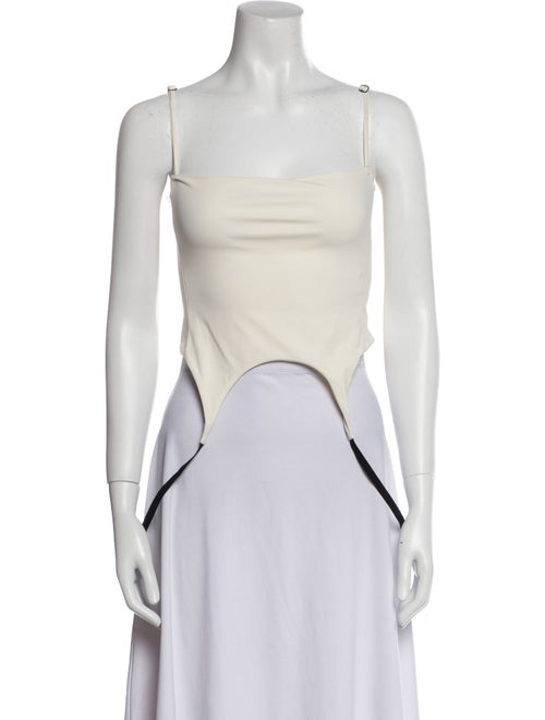 Miaou Square Neckline Sleeveless Crop Top