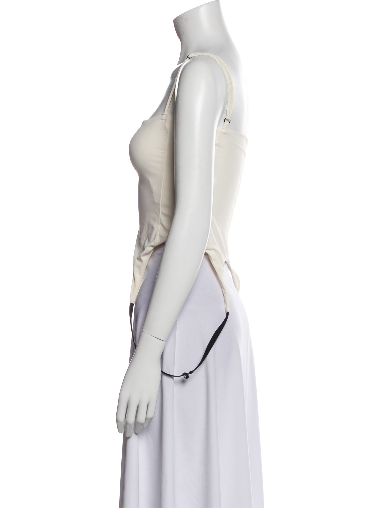 Miaou Square Neckline Sleeveless Crop Top