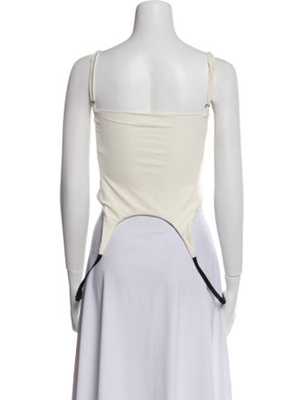 Miaou Square Neckline Sleeveless Crop Top