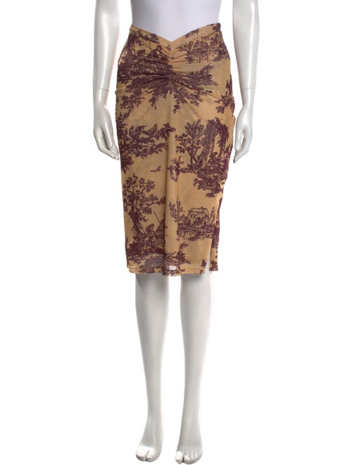 Miaou Printed Knee-Length Skirt