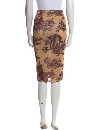 Miaou Printed Knee-Length Skirt