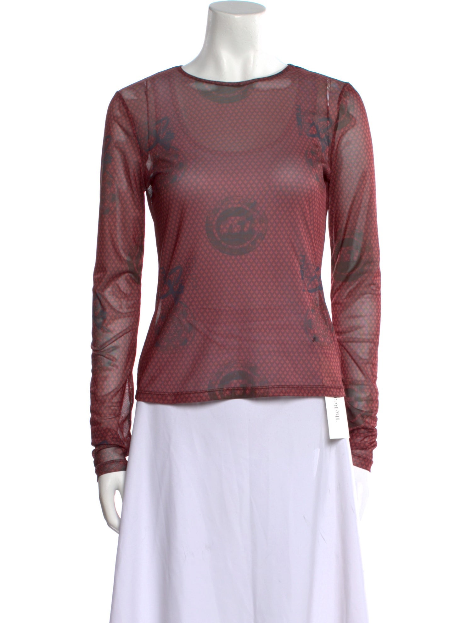 Miaou Printed Scoop Neck Top