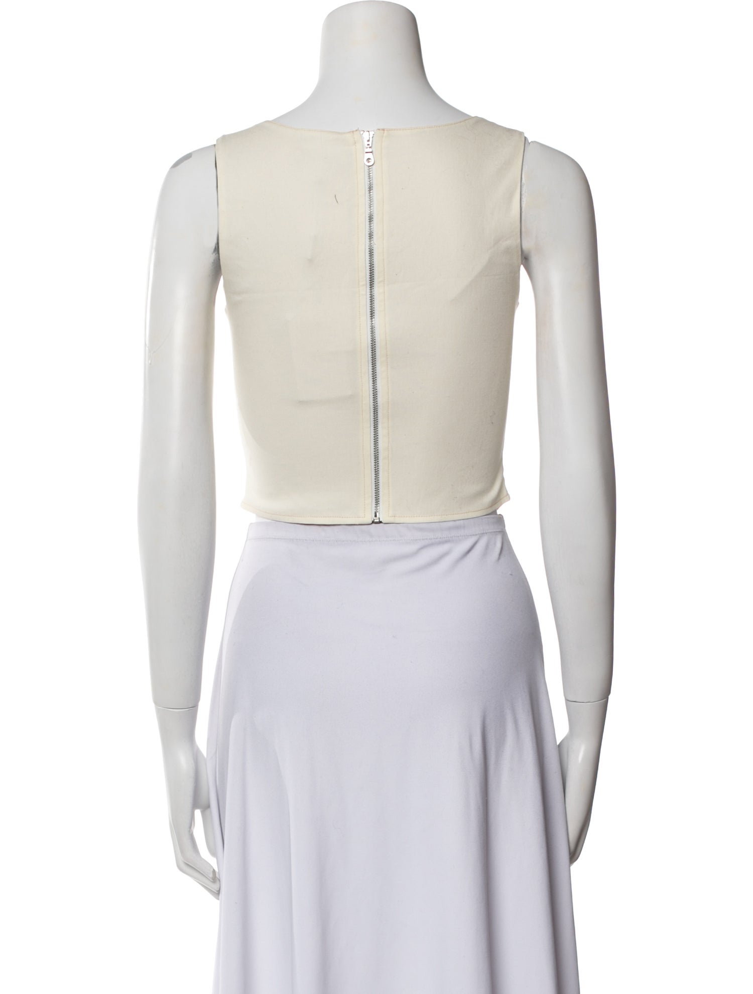 Miaou Square Neckline Sleeveless Crop Top