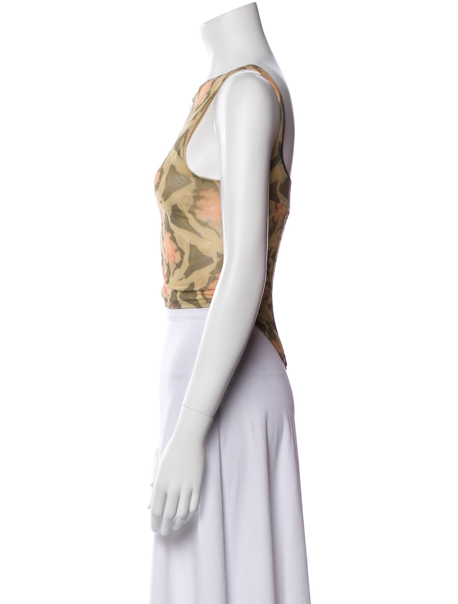 Miaou Floral Print V-Neck Crop Top