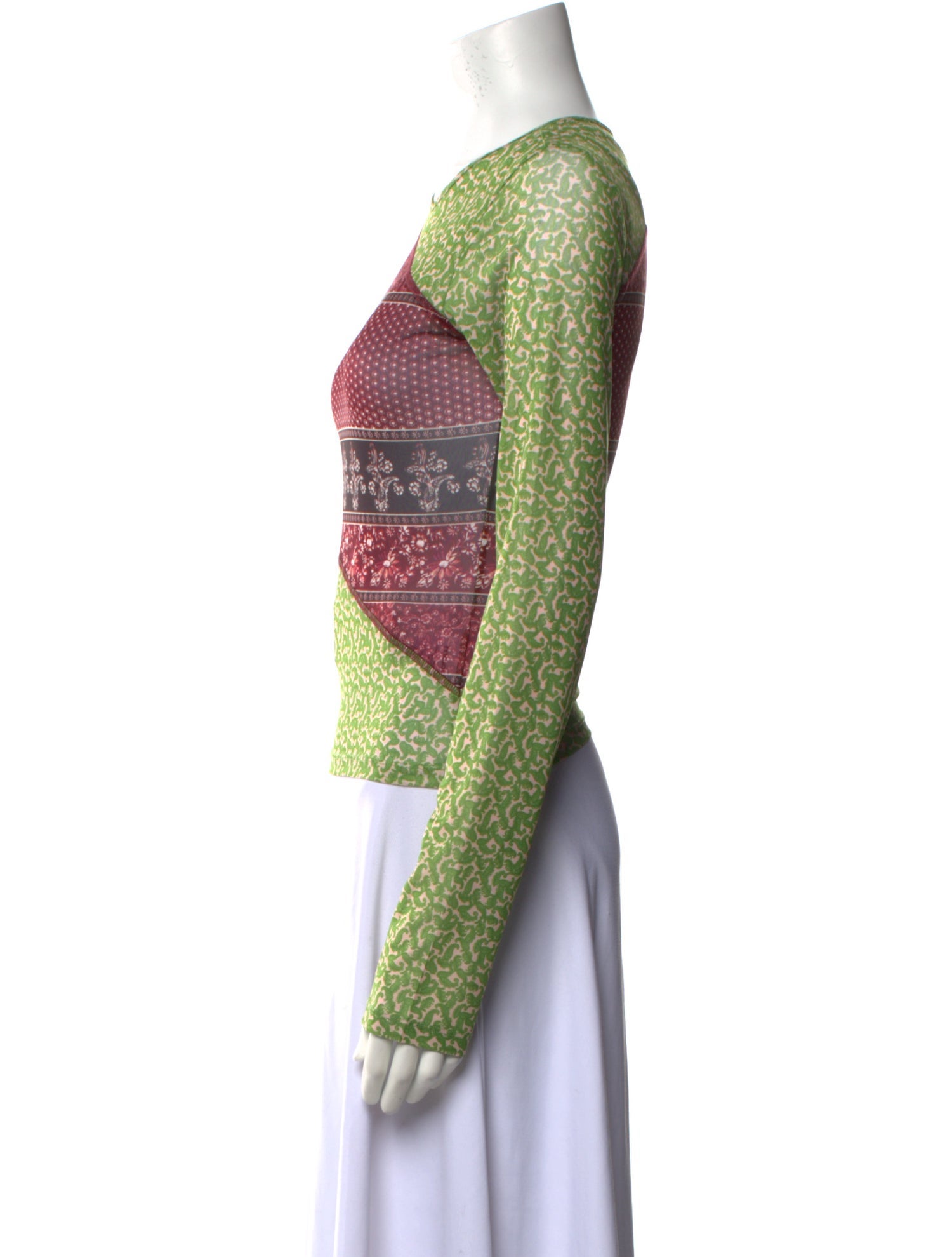 Miaou Printed Cowl Neck Sweatshirt