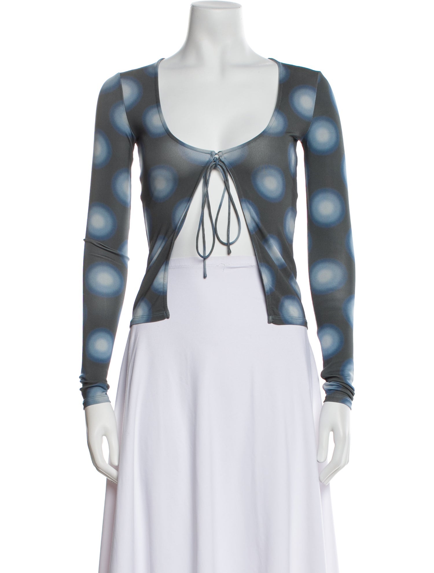 Miaou Printed V-Neck Crop Top w/ Tags