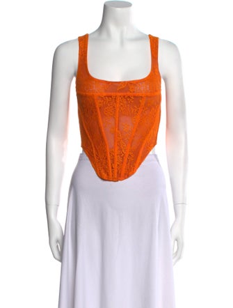 Miaou Square Neckline Sleeveless Crop Top