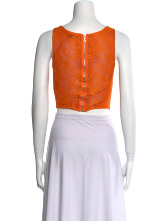 Miaou Square Neckline Sleeveless Crop Top