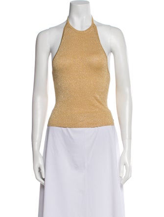 Miaou Halterneck Sleeveless Crop Top