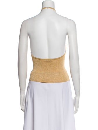 Miaou Halterneck Sleeveless Crop Top