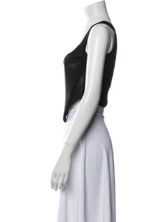 Miaou Square Neckline Sleeveless Crop Top