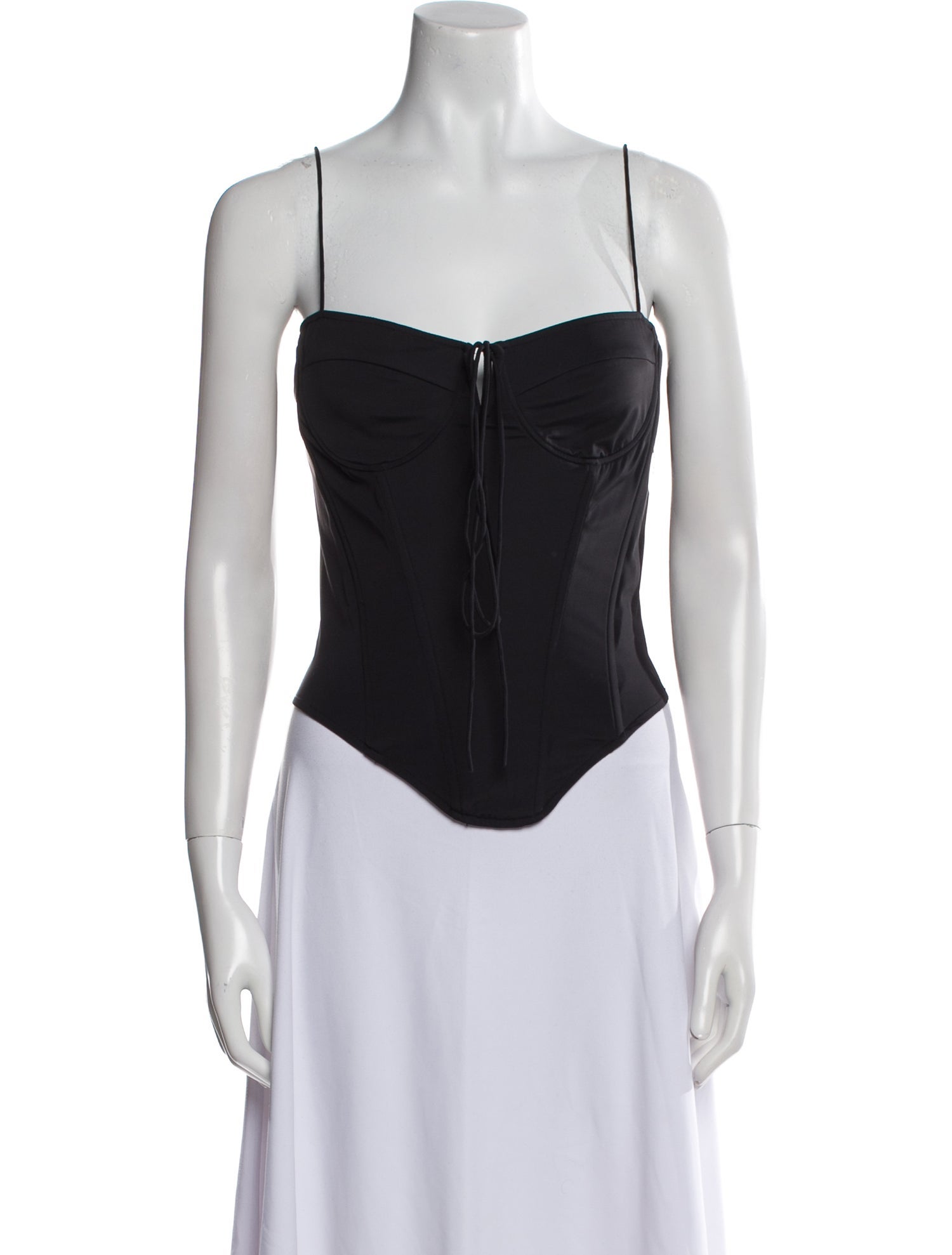 Miaou Square Neckline Sleeveless Crop Top