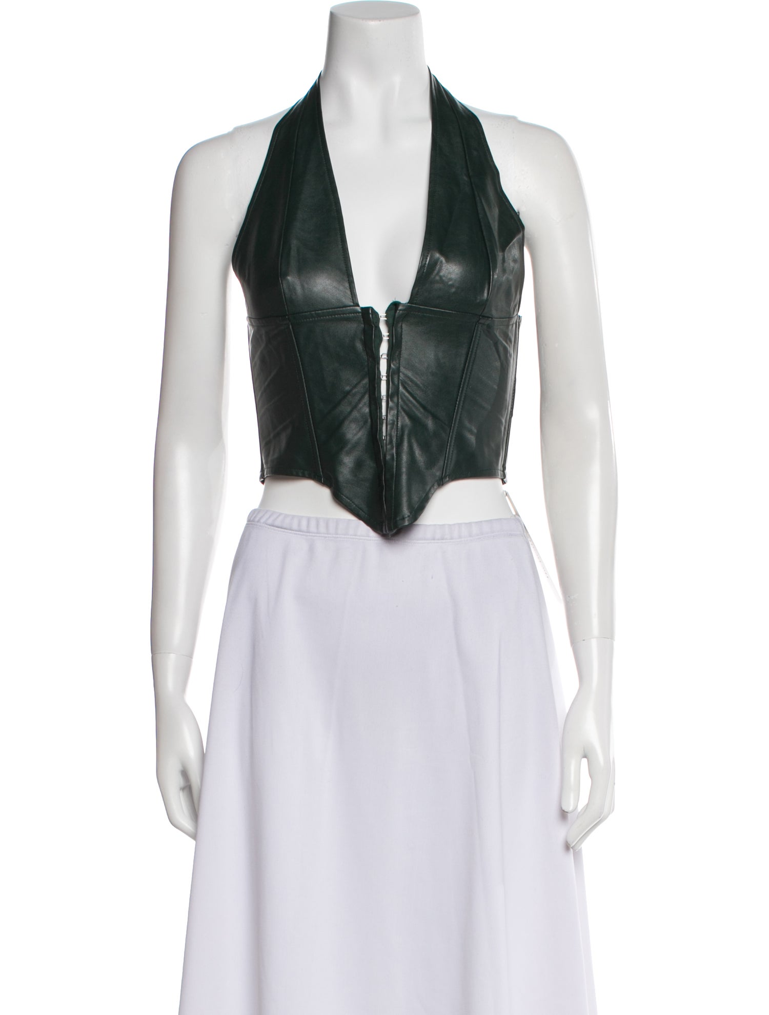 Miaou V-Neck Sleeveless Crop Top