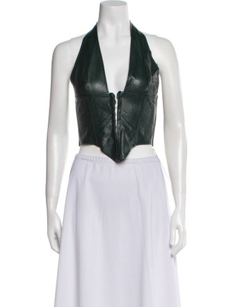 Miaou V-Neck Sleeveless Crop Top