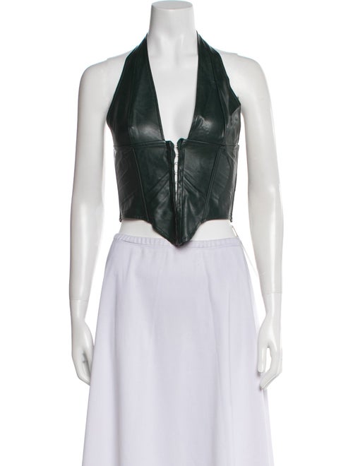 Miaou V-Neck Sleeveless Crop Top