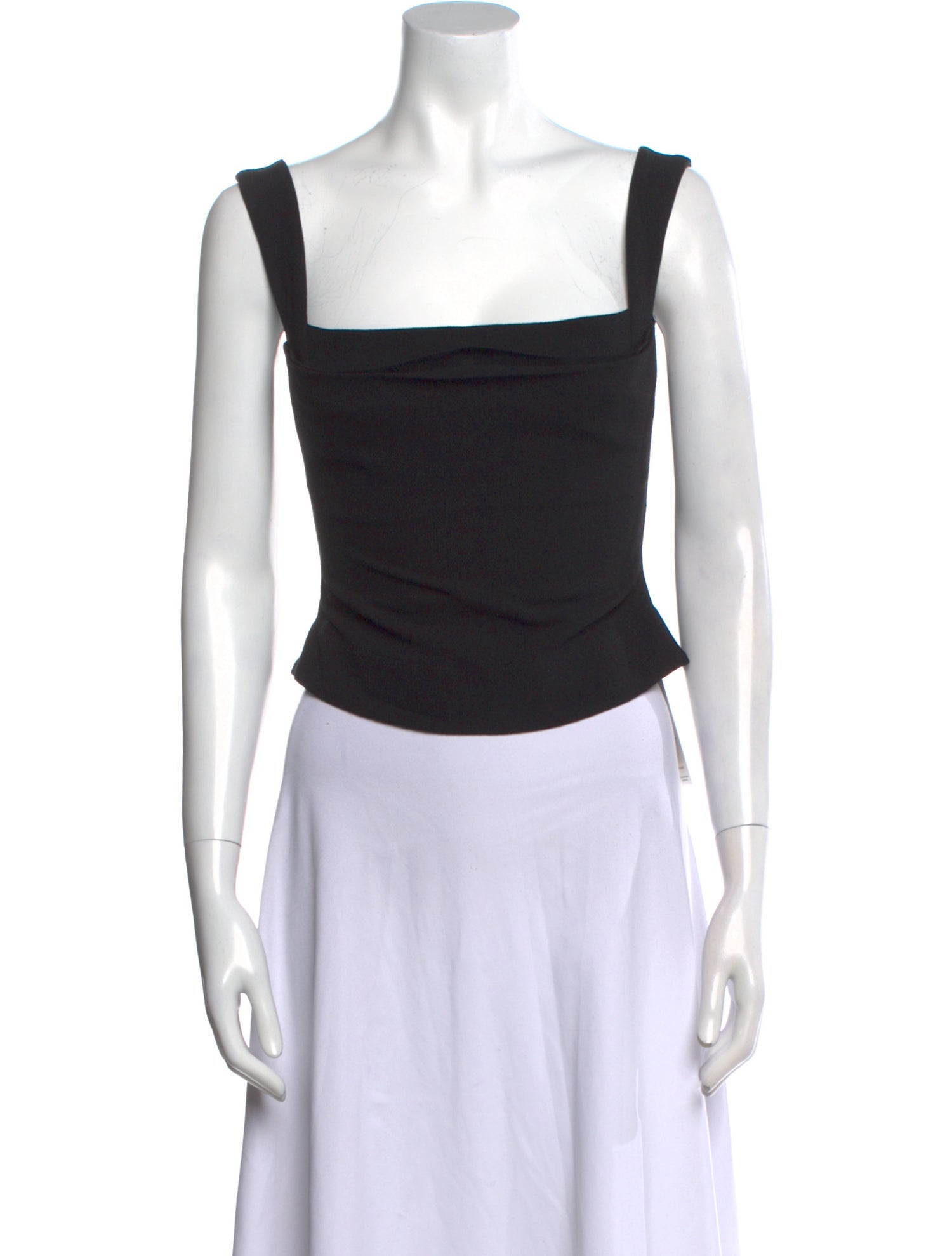 Miaou Square Neckline Sleeveless Crop Top