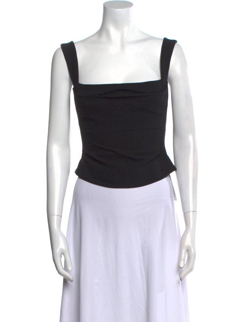 Miaou Square Neckline Sleeveless Crop Top