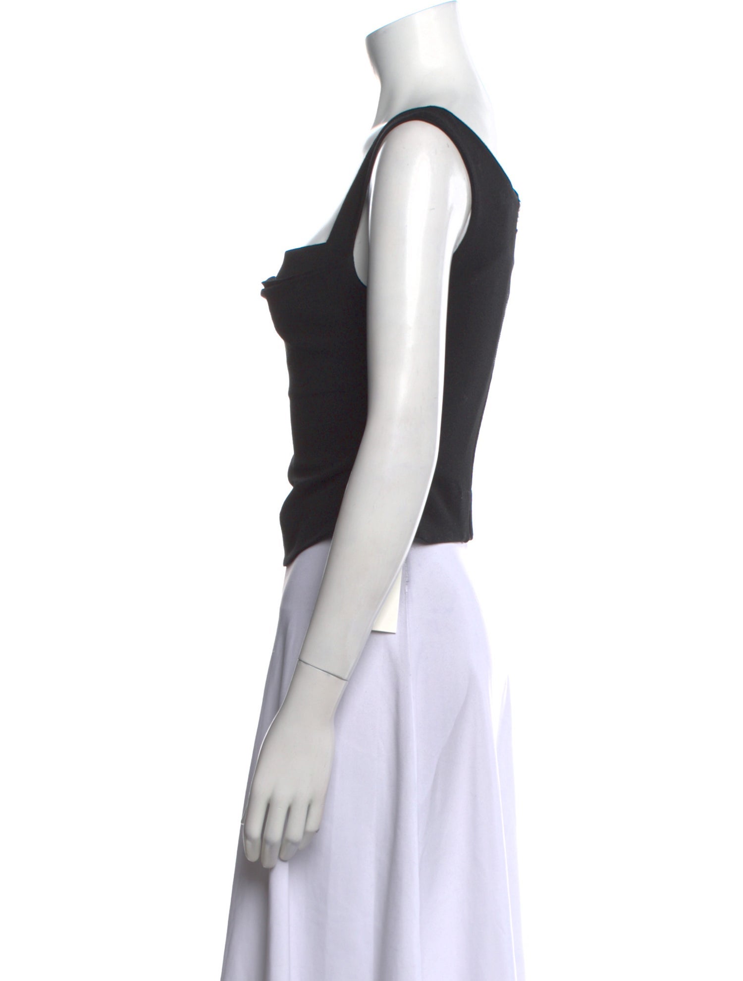 Miaou Square Neckline Sleeveless Crop Top