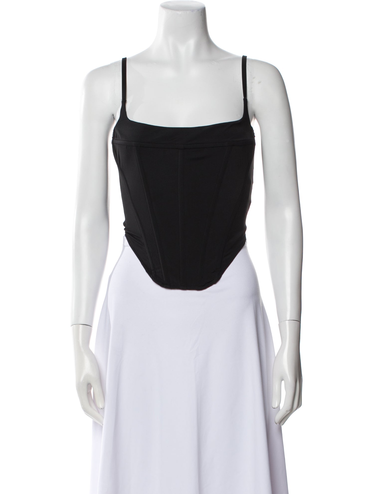 Miaou Square Neckline Sleeveless Crop Top