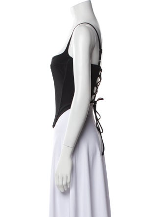 Miaou Square Neckline Sleeveless Crop Top