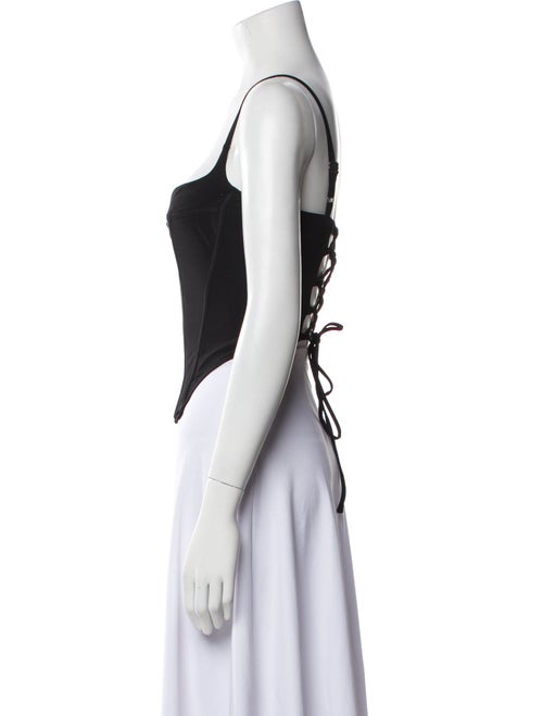 Miaou Square Neckline Sleeveless Crop Top