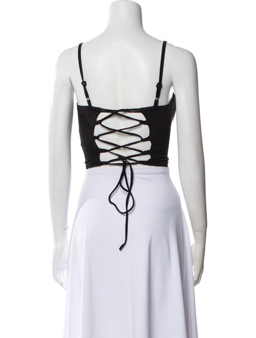 Miaou Square Neckline Sleeveless Crop Top