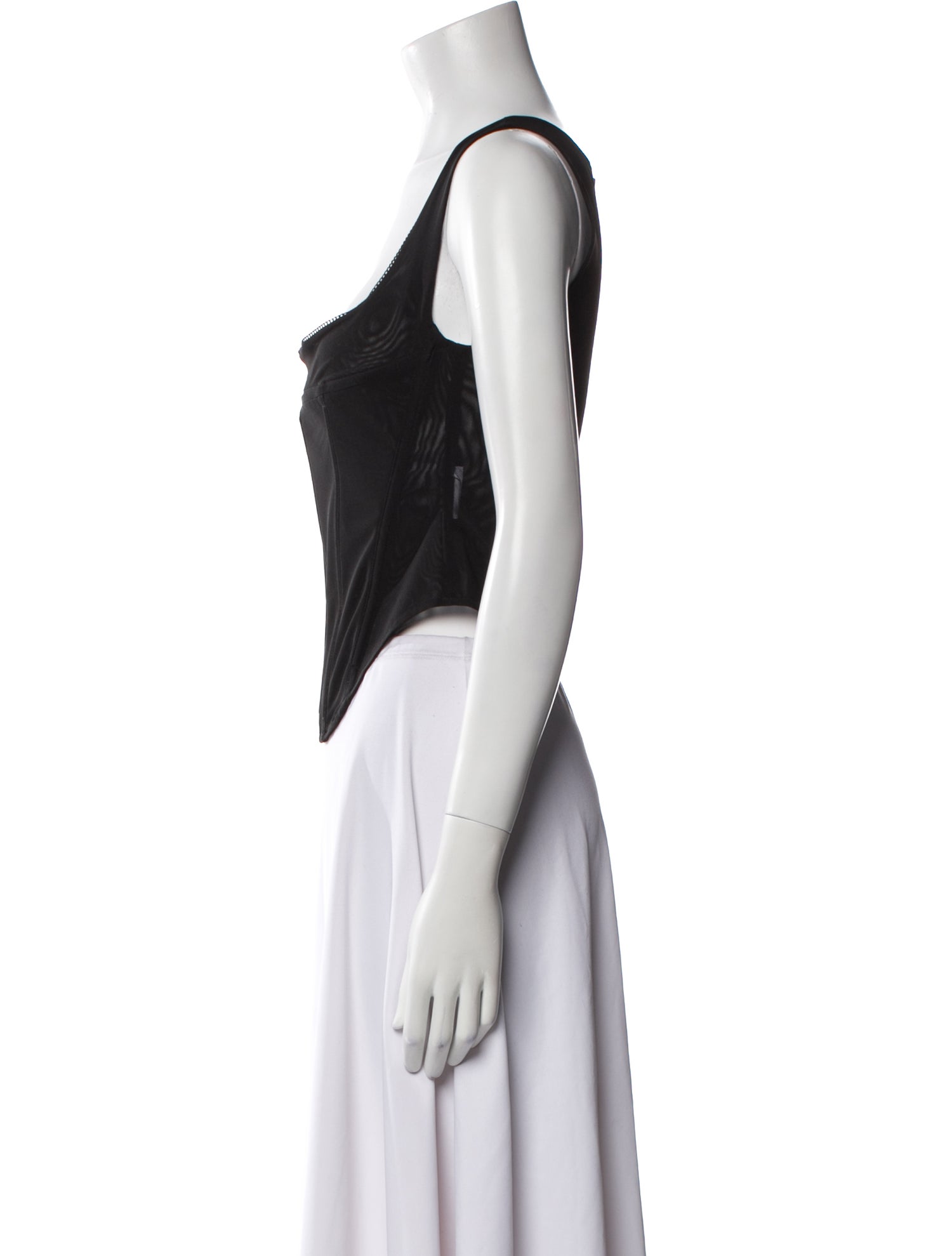 Miaou Square Neckline Sleeveless Crop Top