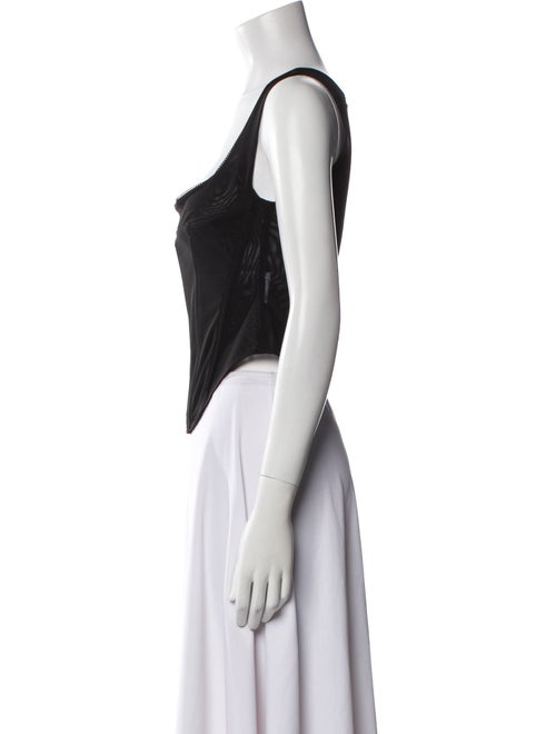 Miaou Square Neckline Sleeveless Crop Top