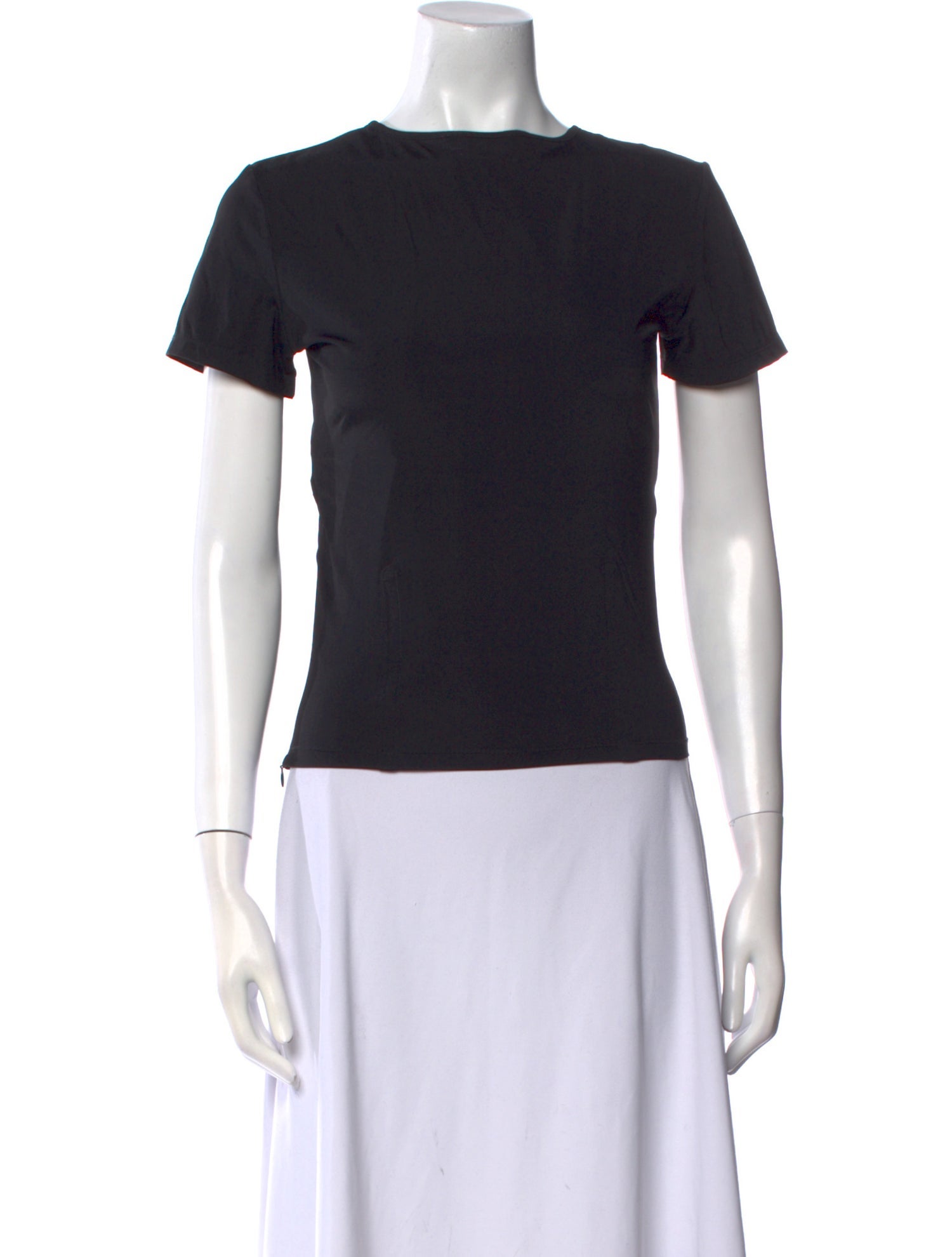 Miaou Scoop Neck Short Sleeve Crop Top