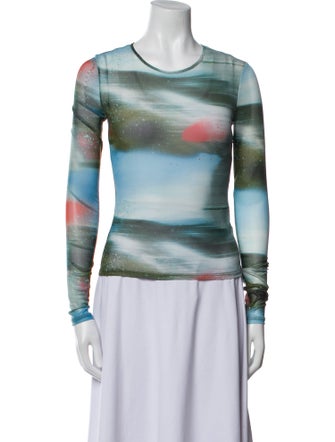 Miaou Printed Crew Neck Top