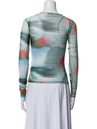 Miaou Printed Crew Neck Top