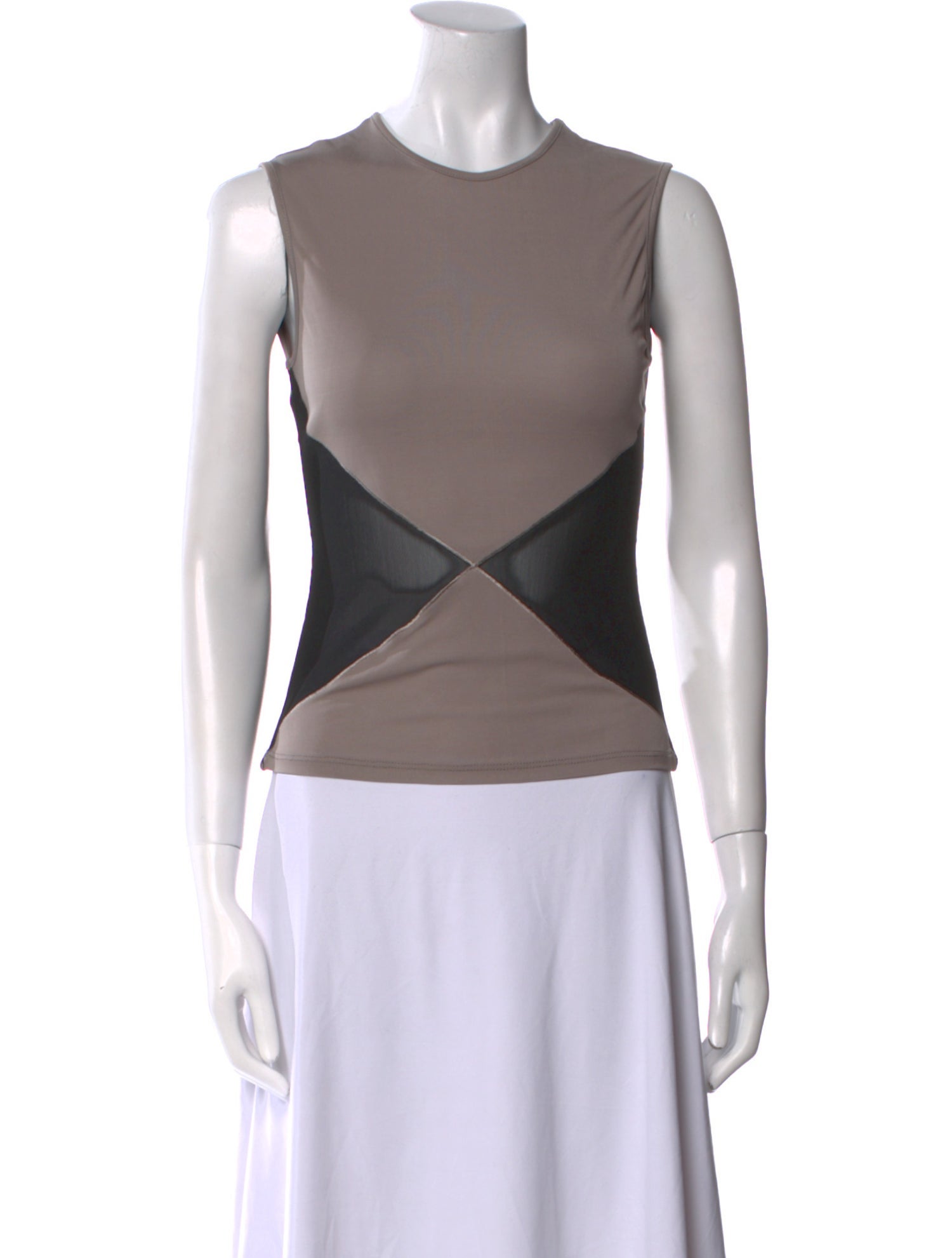 Miaou Colorblock Pattern Crew Neck Top w/ Tags