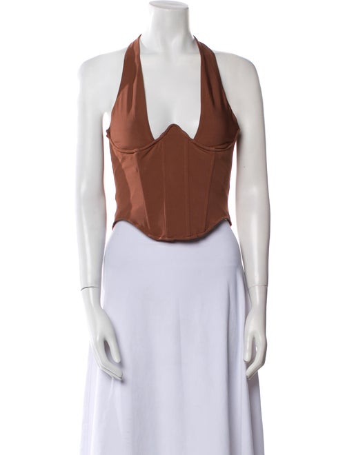 Miaou Halterneck Sleeveless Crop Top