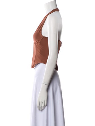 Miaou Halterneck Sleeveless Crop Top