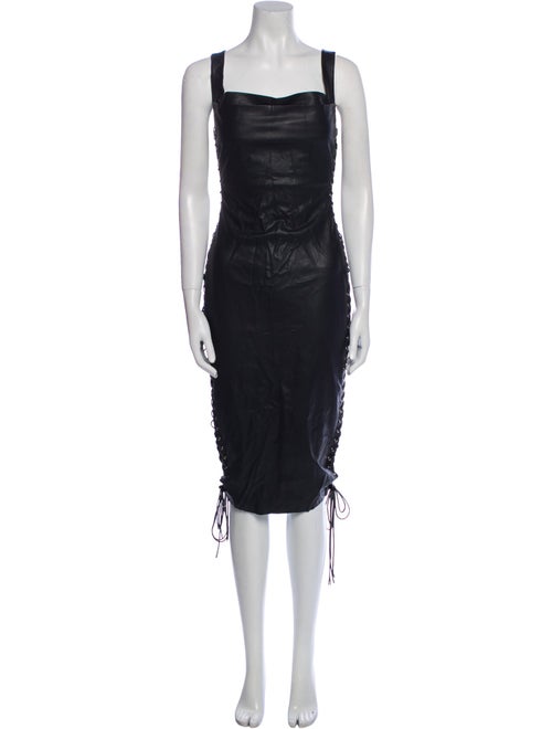 Miaou Square Neckline Knee-Length Dress