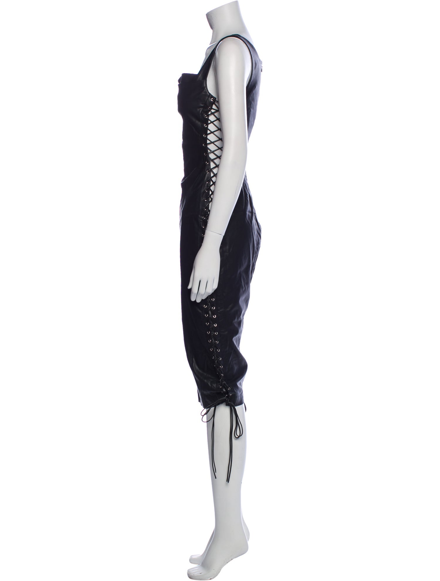 Miaou Square Neckline Knee-Length Dress