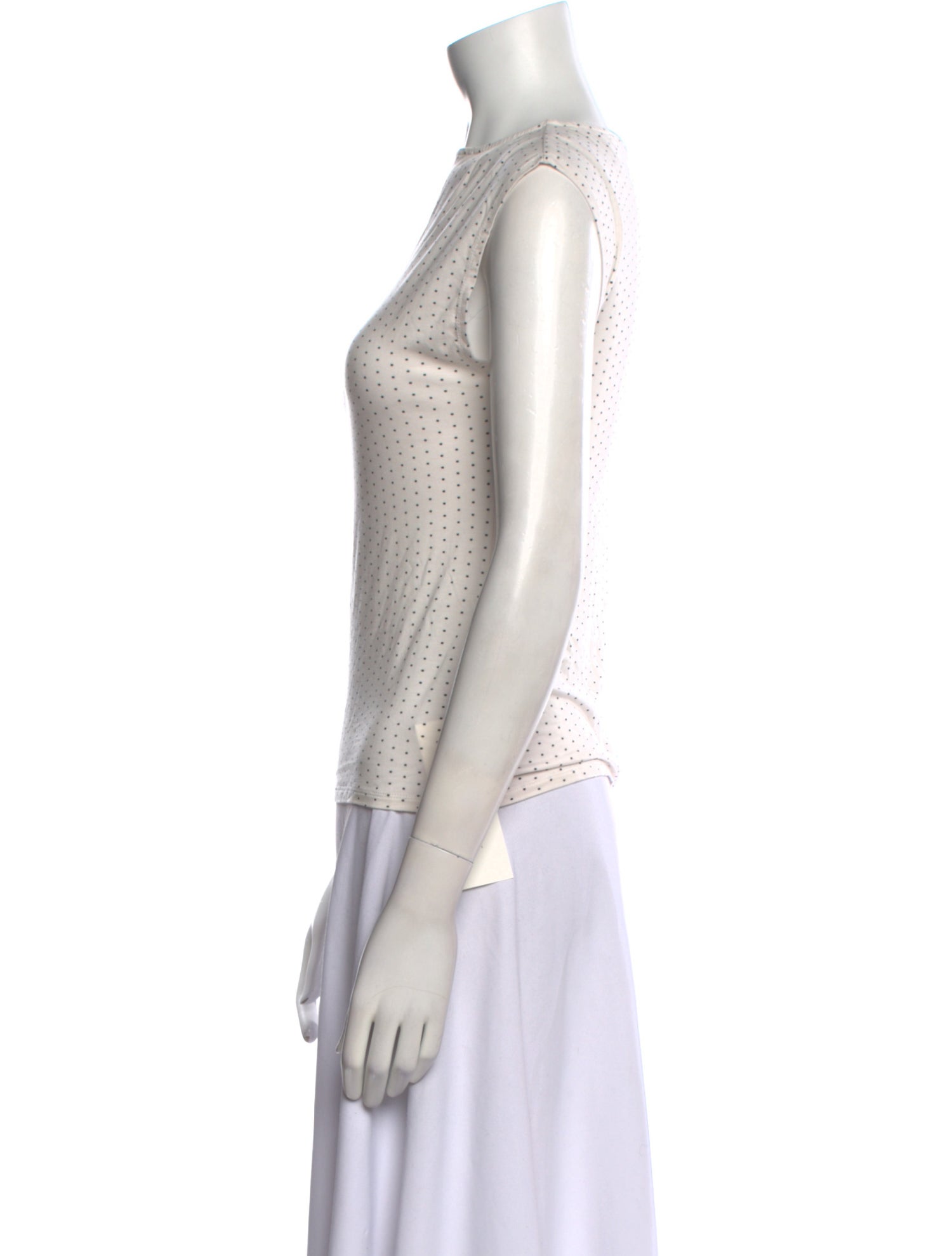 Miaou Polka Dot Print Scoop Neck Top