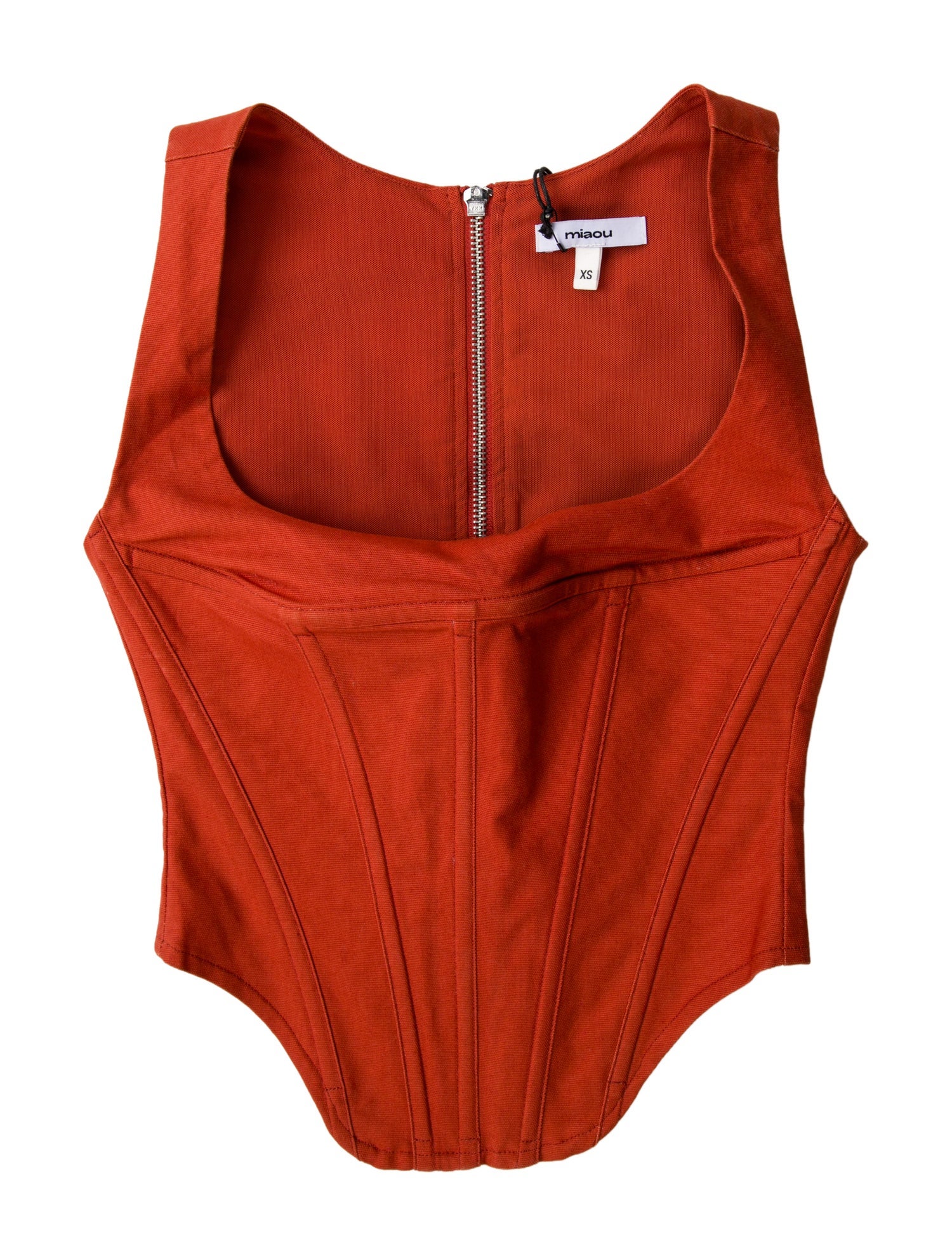 Miaou Square Neckline Sleeveless Crop Top